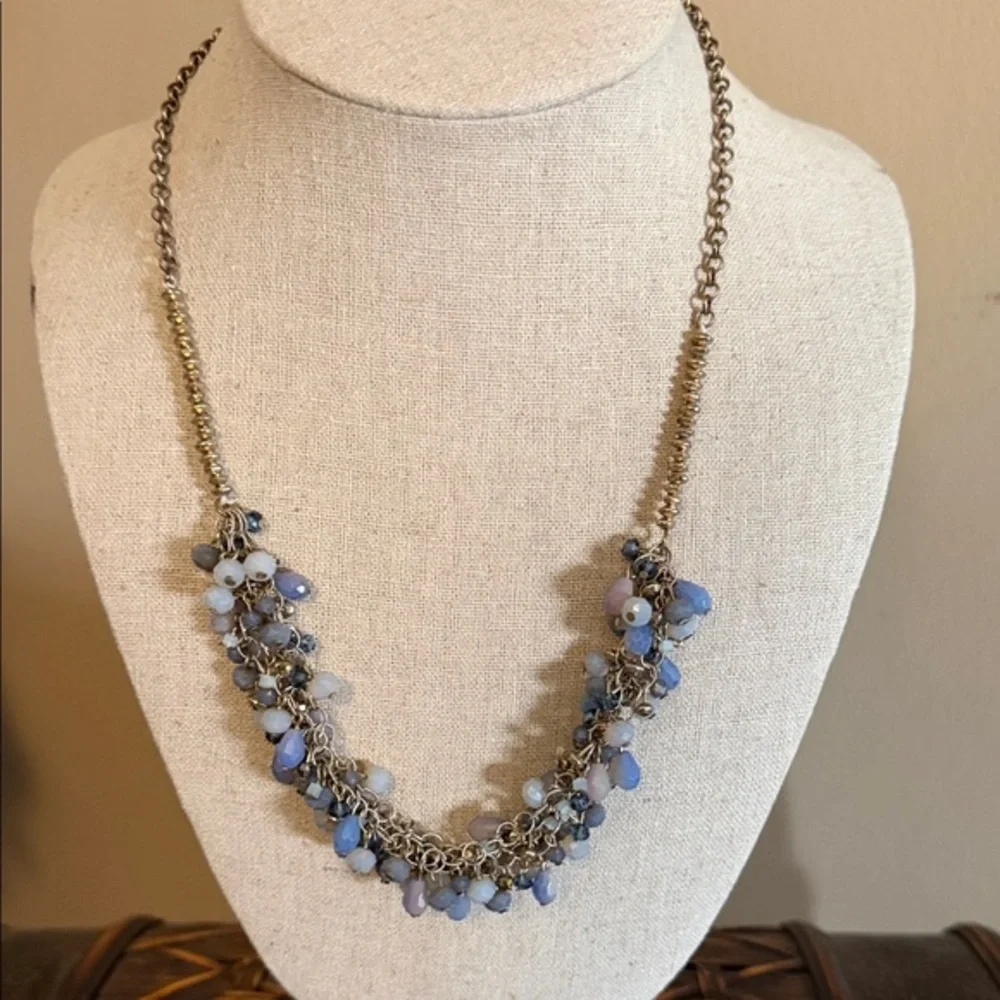 LOFT Blue and Silver Multi-Strand Necklace